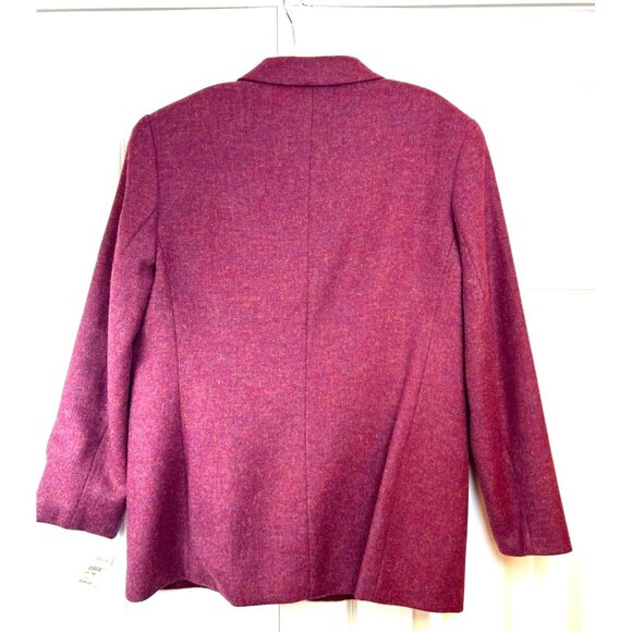 NWT Talbots 100% Wool Blazer Jacket Cranberry Crest Buttons Made in USA 16 - Picture 5 of 16